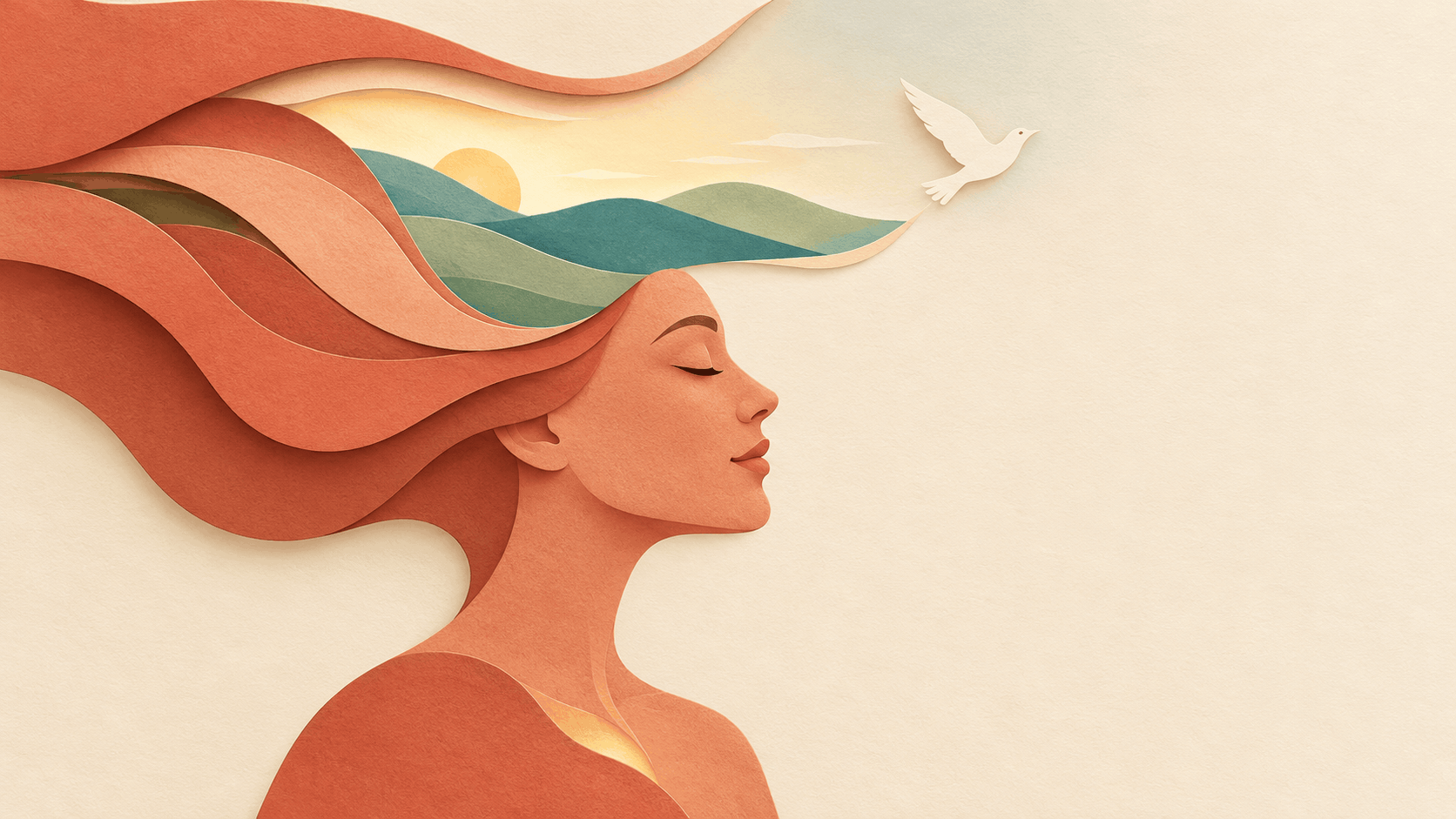 Profil serein, horizons en papier(1)